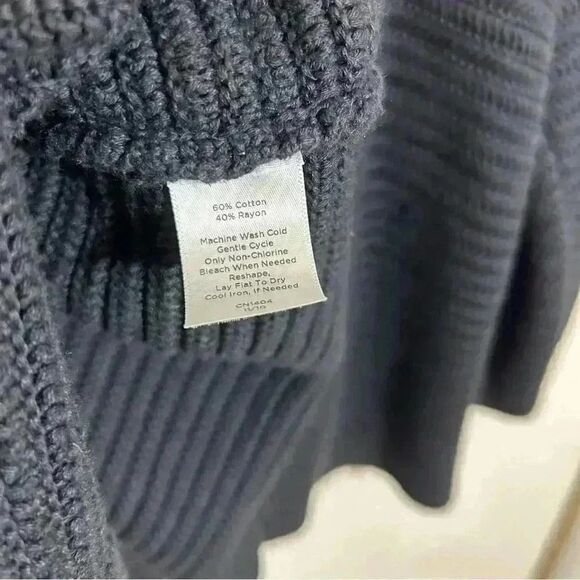 Talbots Black Textured Knit Button-Front Cardigan Sweater Petite Small - Picture 4 of 7